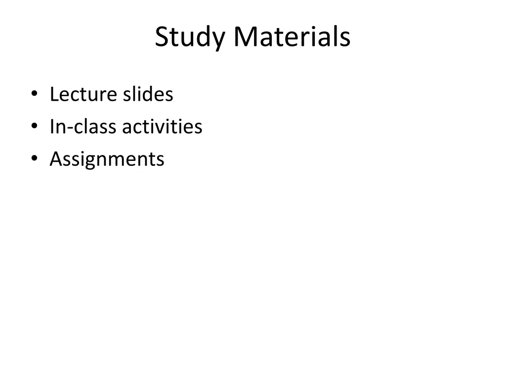study materials