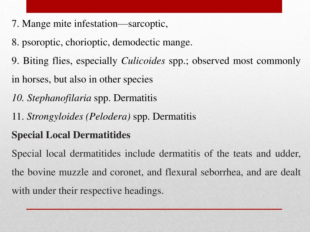 7 mange mite infestation sarcoptic