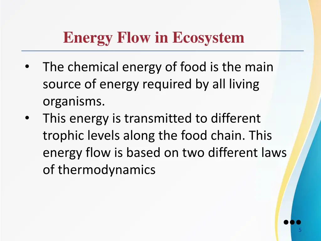 energy flow in ecosystem