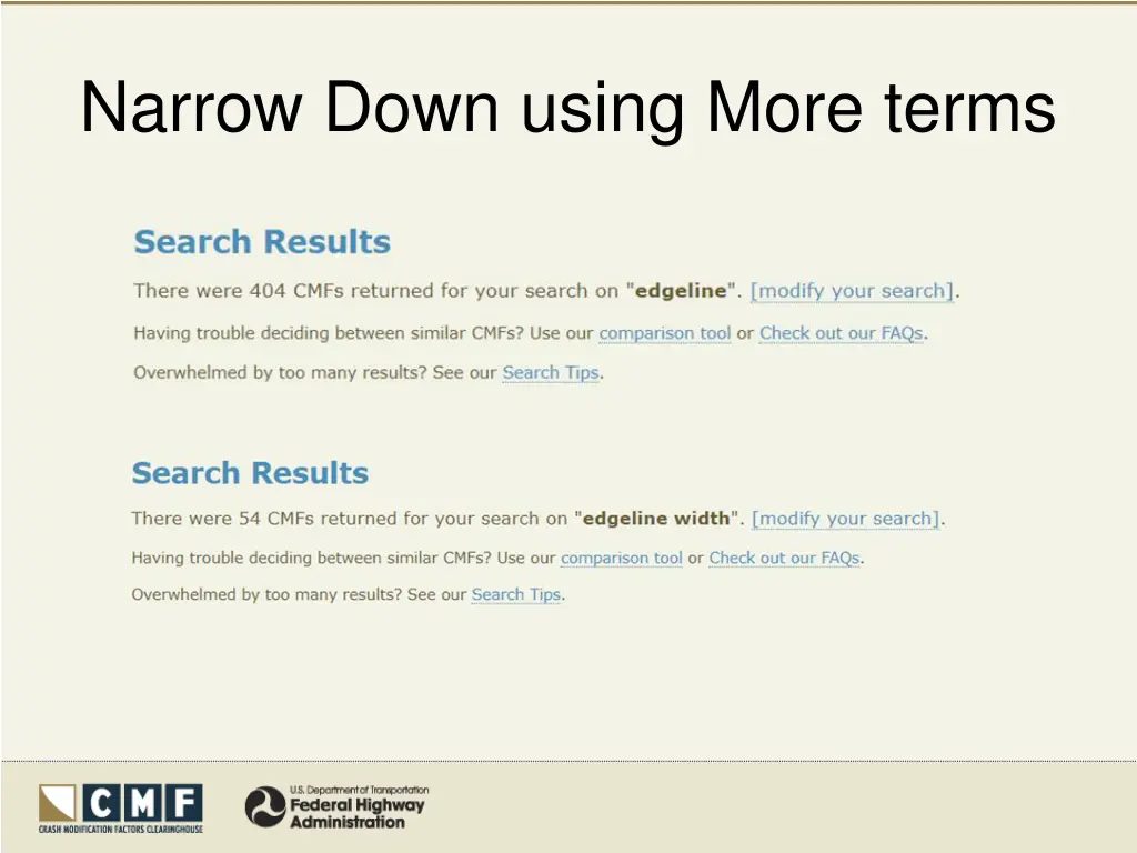 narrow down using more terms