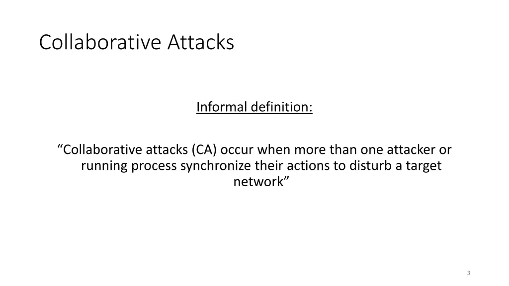 collaborative attacks