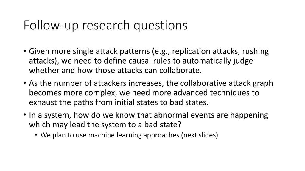 follow up research questions