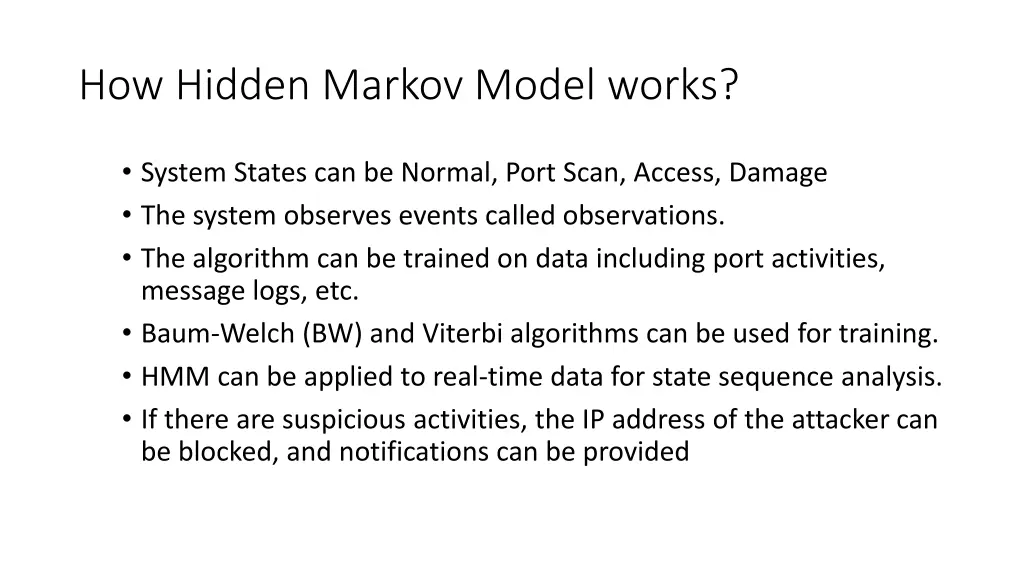 how hidden markov model works