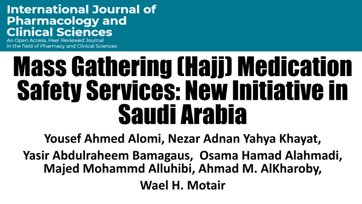 mass gathering hajj medication safety services