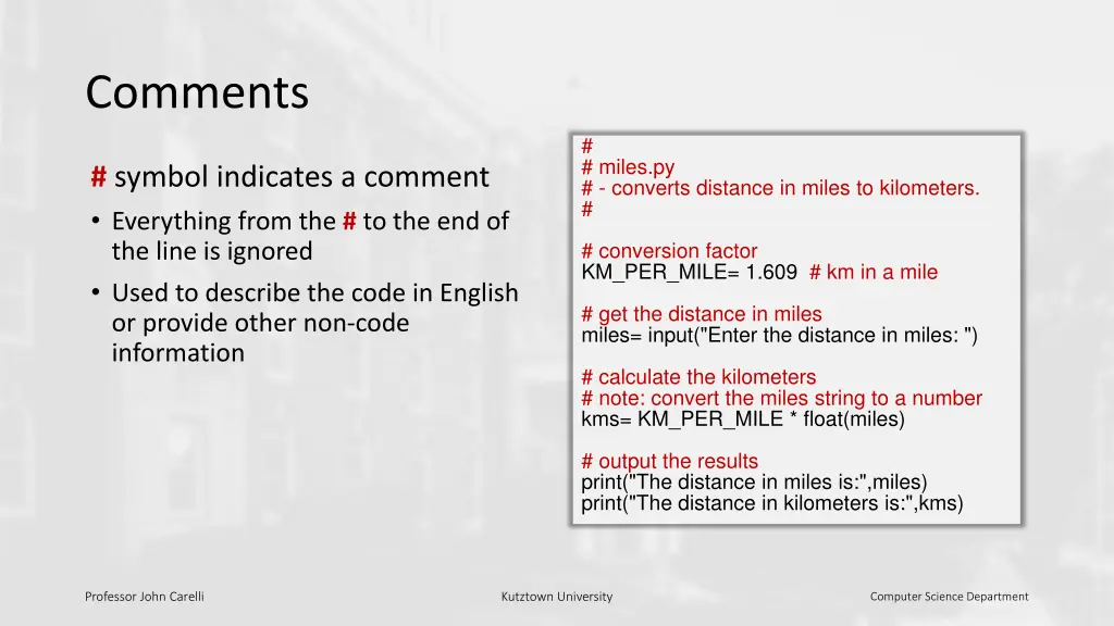 comments