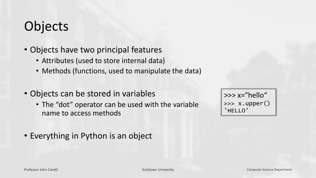 objects