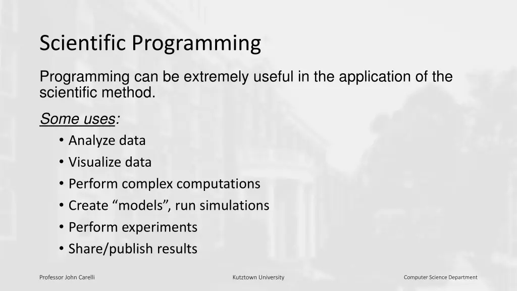 scientific programming