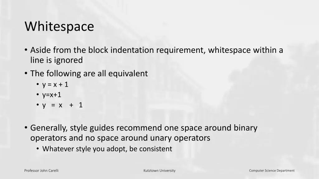 whitespace