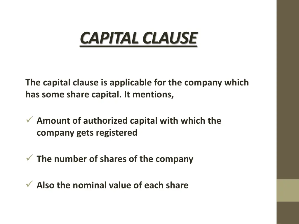 capital clause