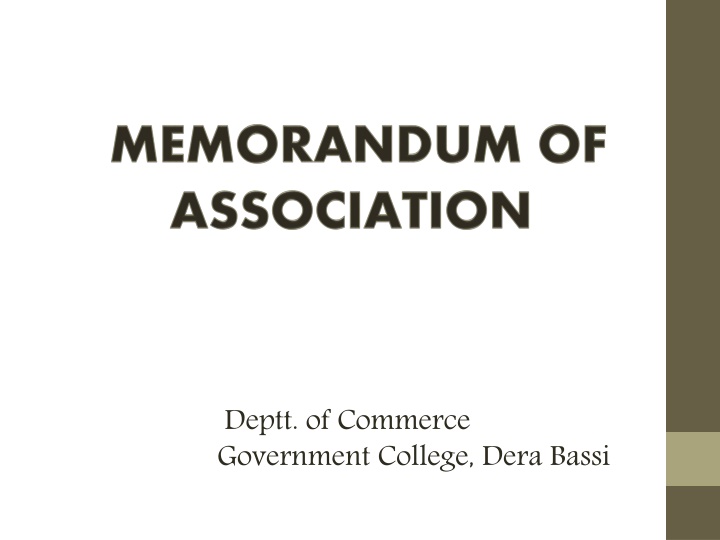deptt of commerce government college dera bassi