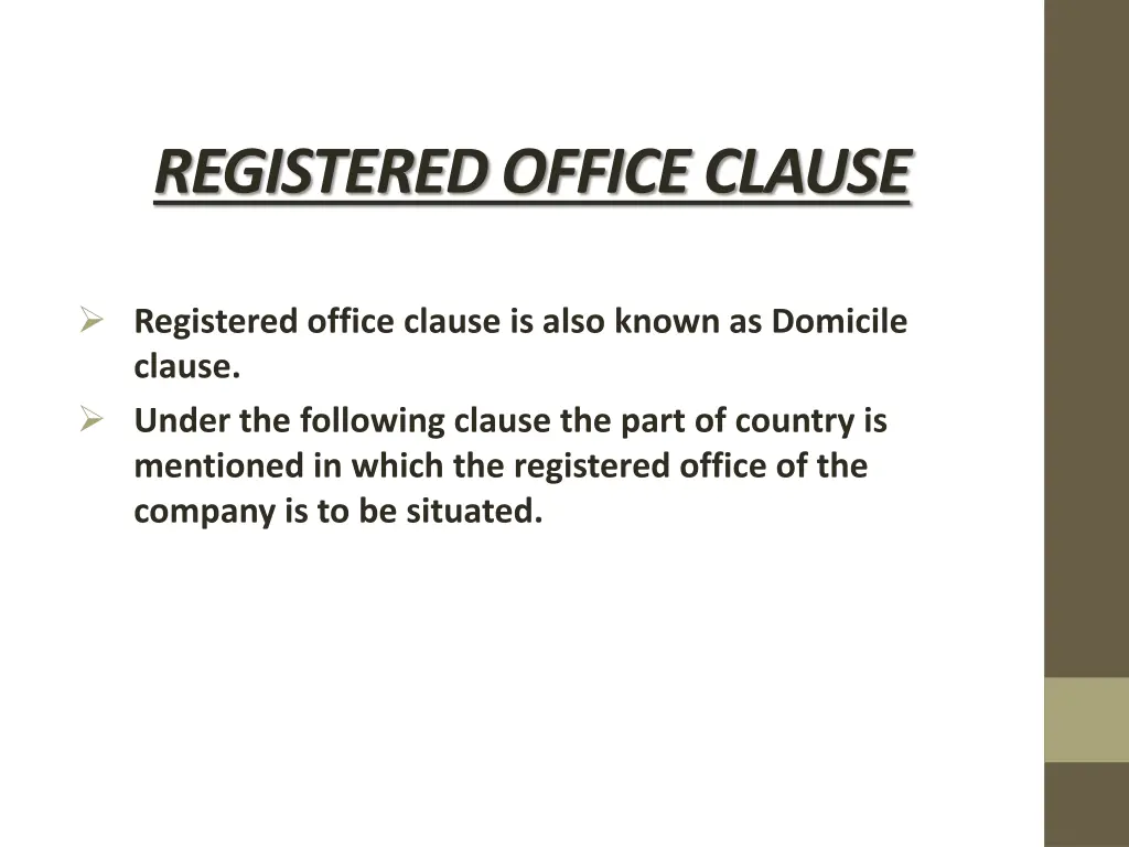 registered office clause