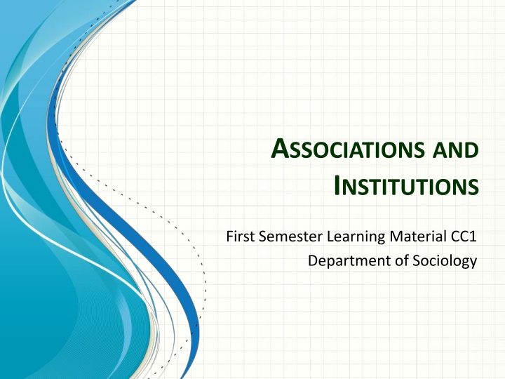 a ssociations and i nstitutions