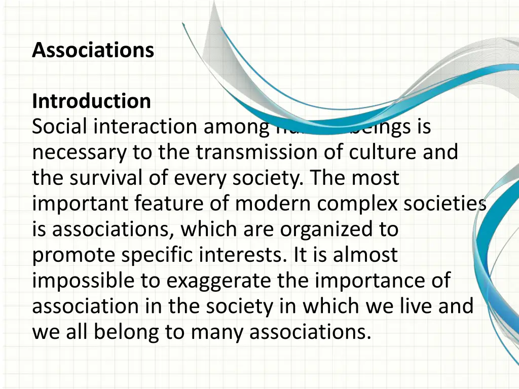 associations