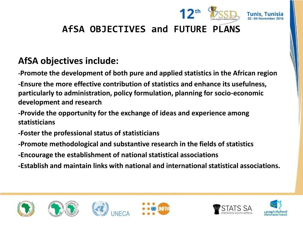 afsa objectives and future plans