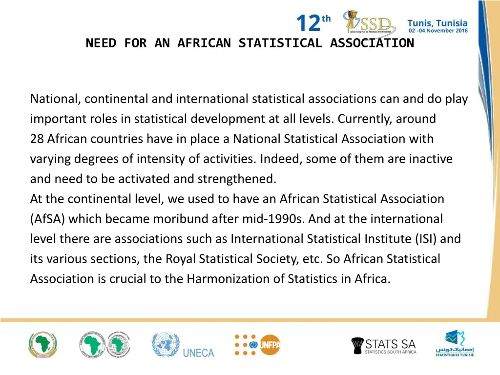 need for an african statistical association