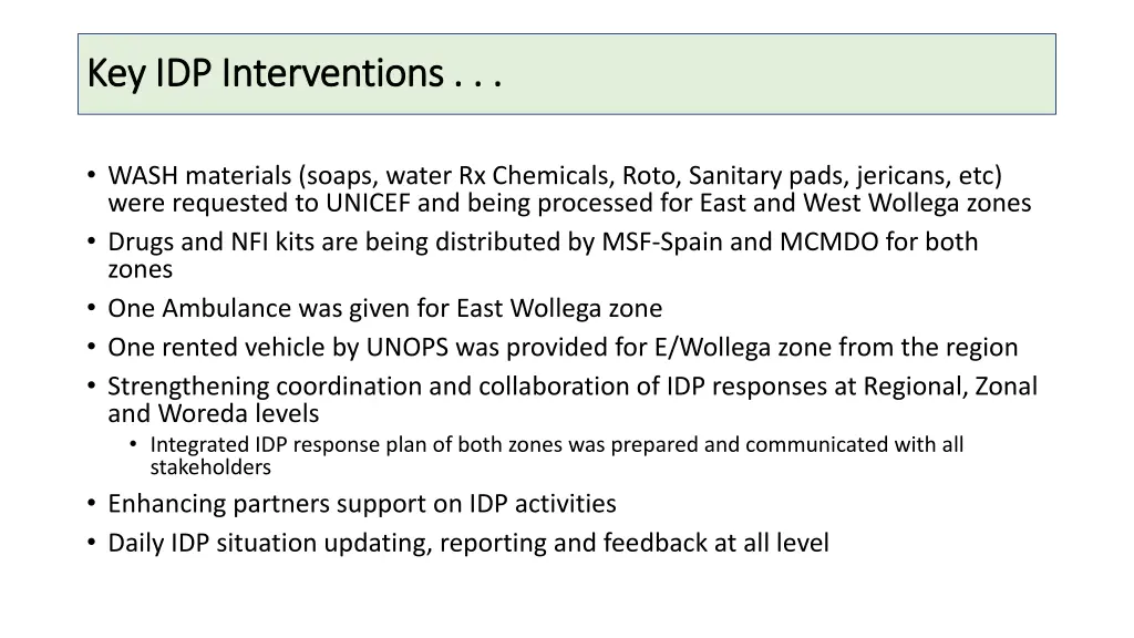 key idp interventions key idp interventions