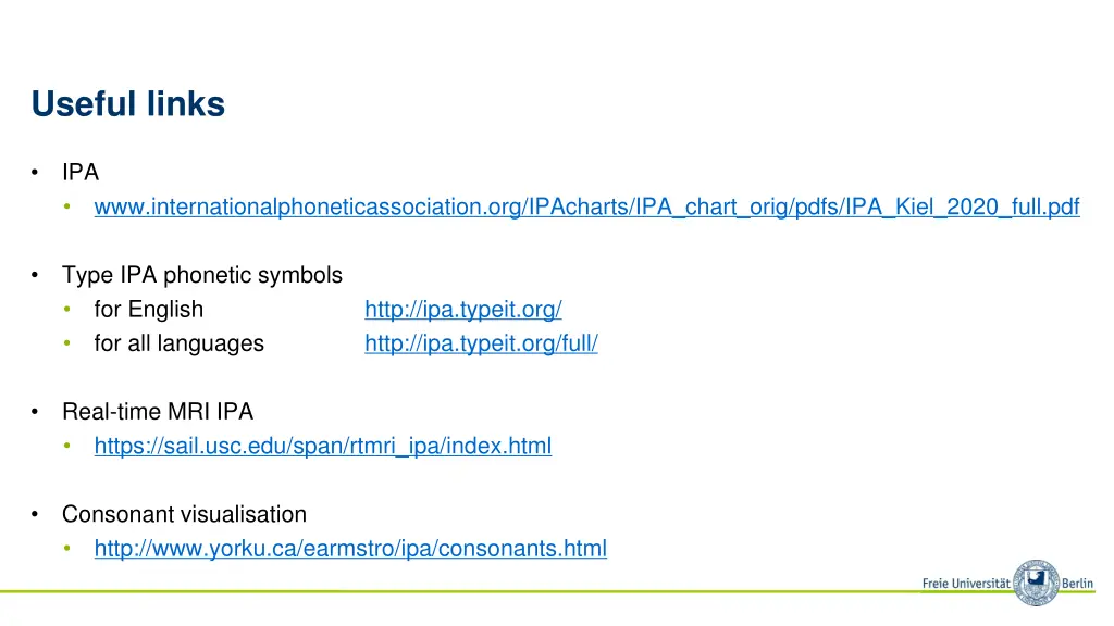 useful links