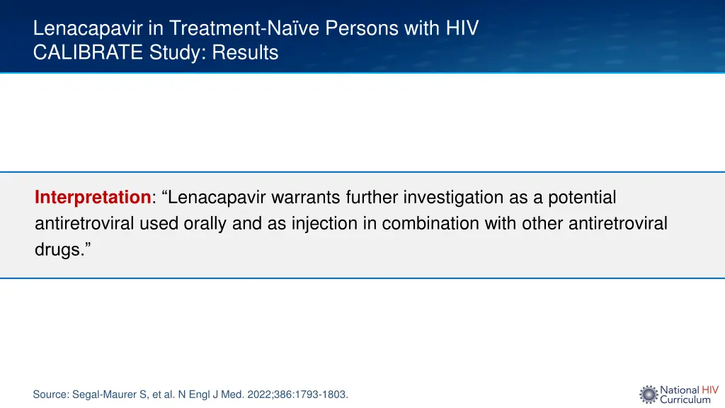 lenacapavir in treatment na ve persons with 6