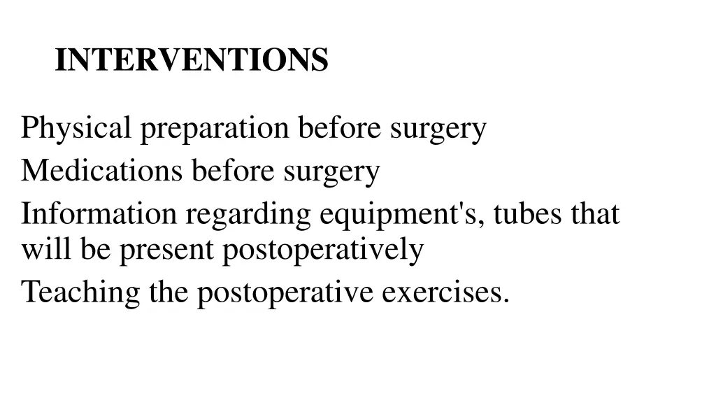 interventions