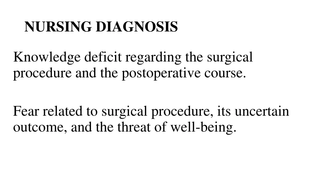 nursing diagnosis