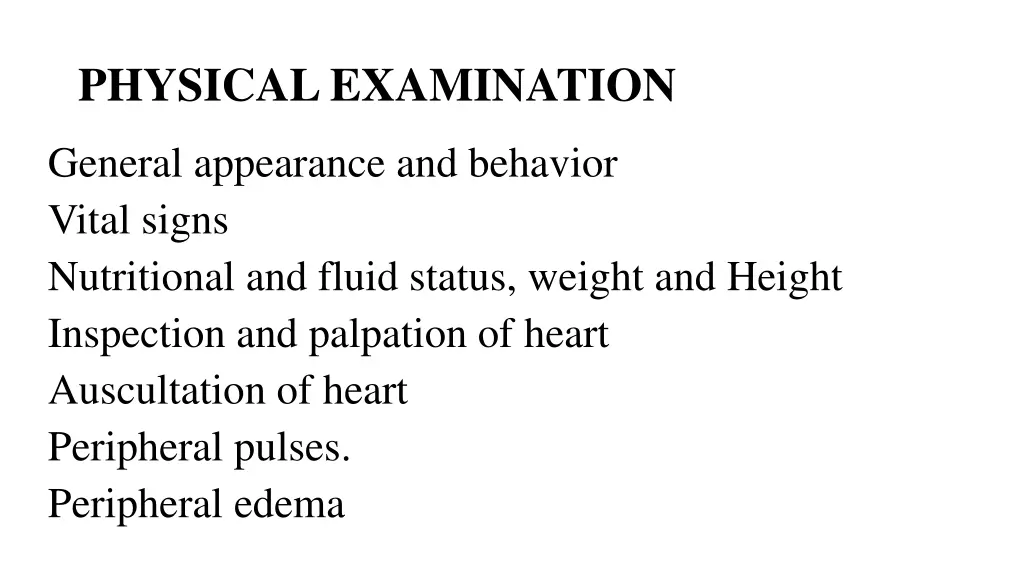 physical examination