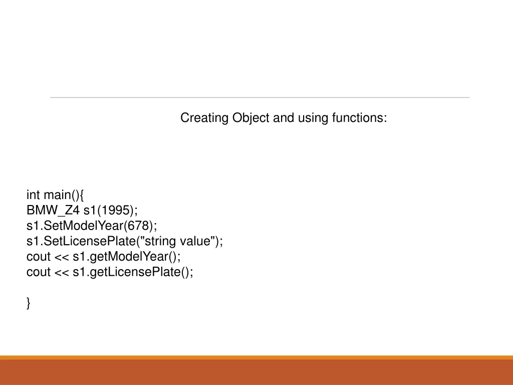 creating object and using functions