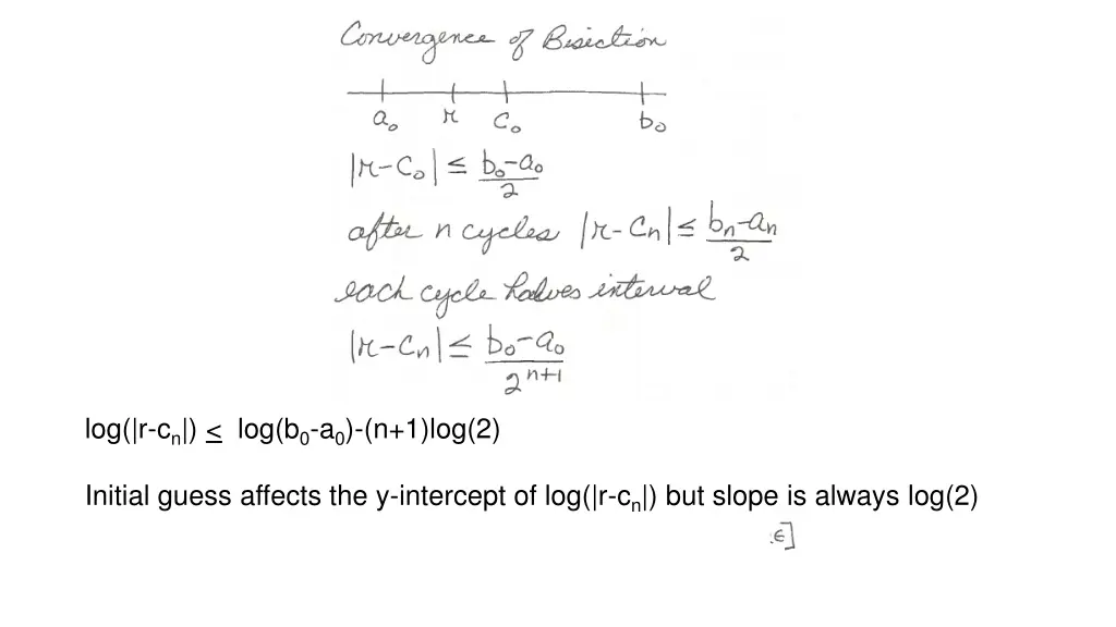 log r c n log b 0 a 0 n 1 log 2