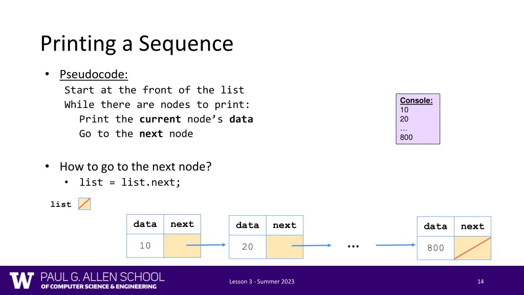 printing a sequence 7