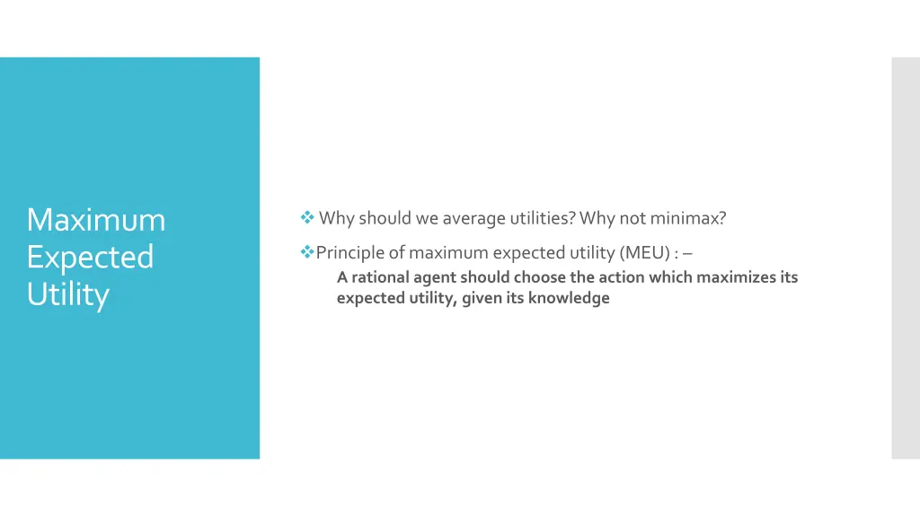 maximum expected utility