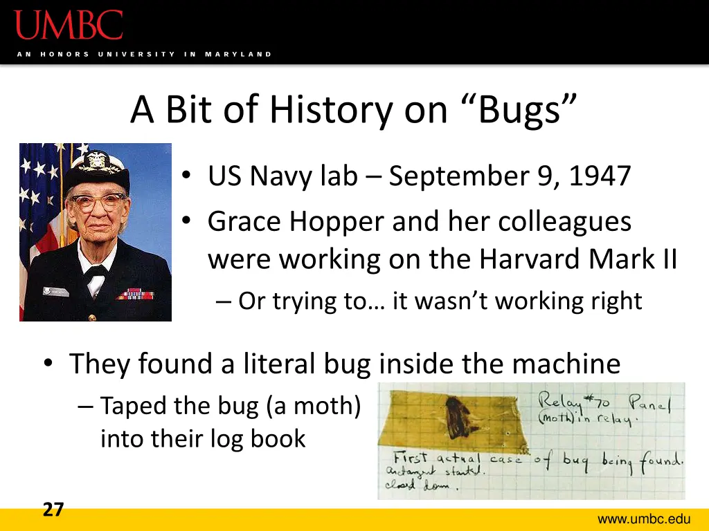 a bit of history on bugs