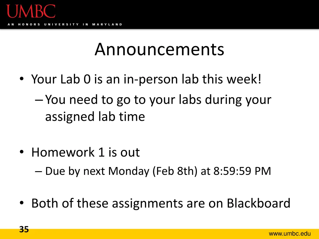announcements