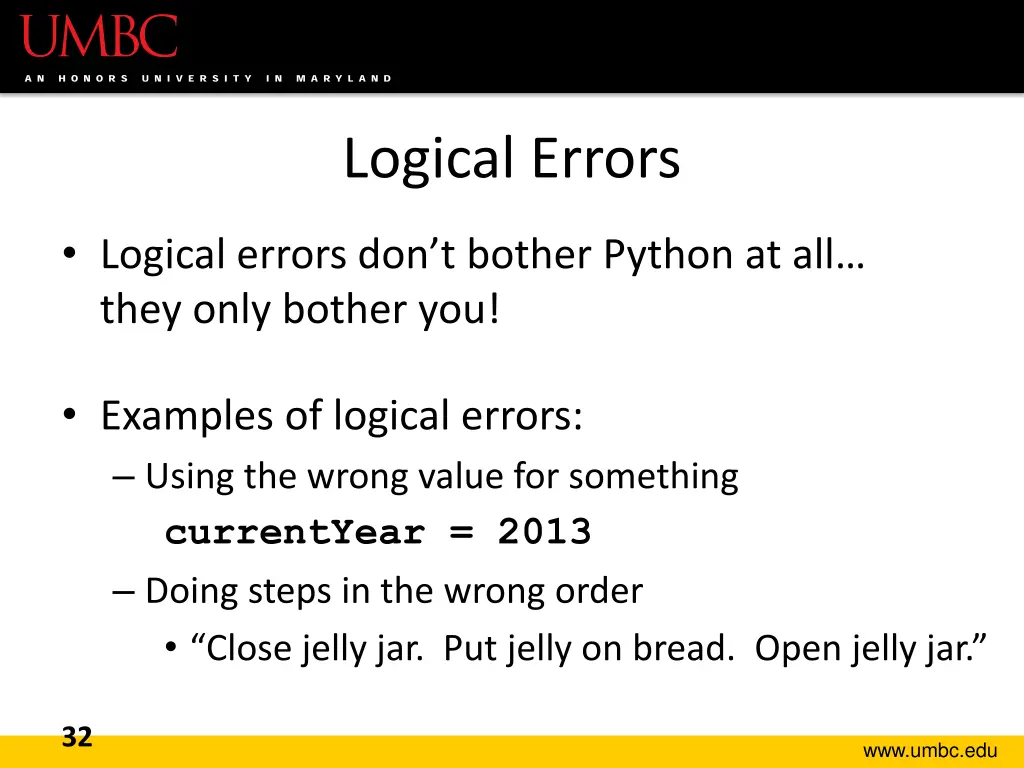 logical errors