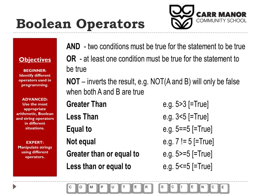 boolean operators