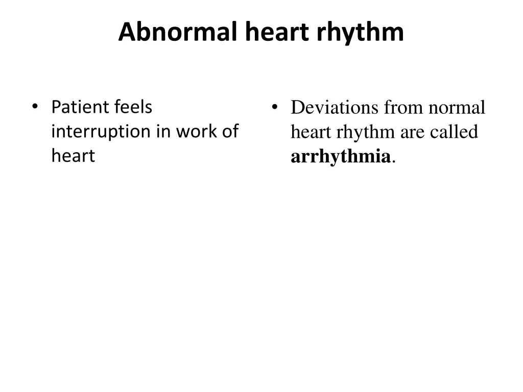 abnormal heart rhythm