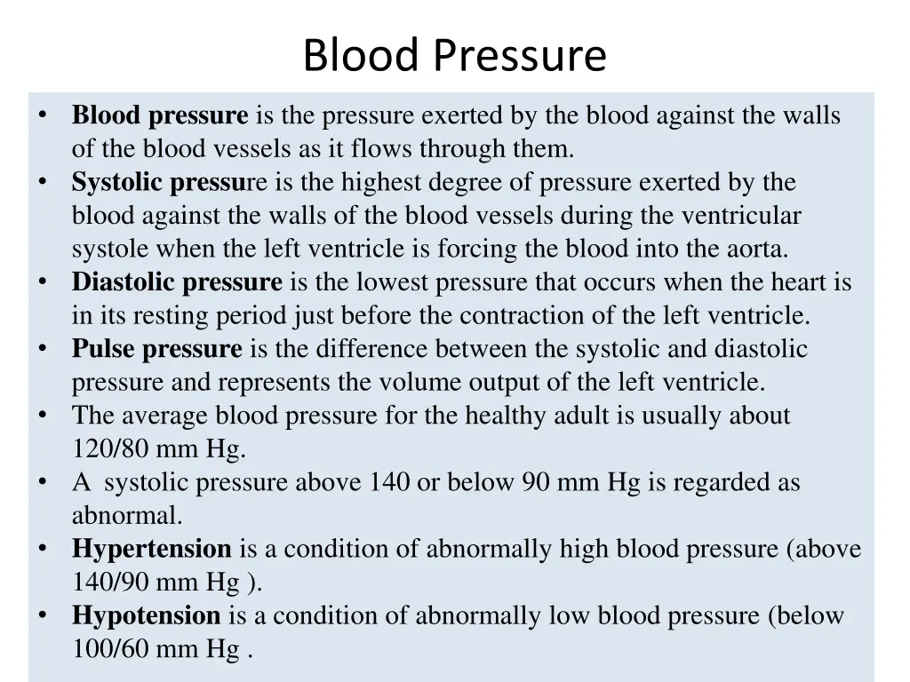 blood pressure