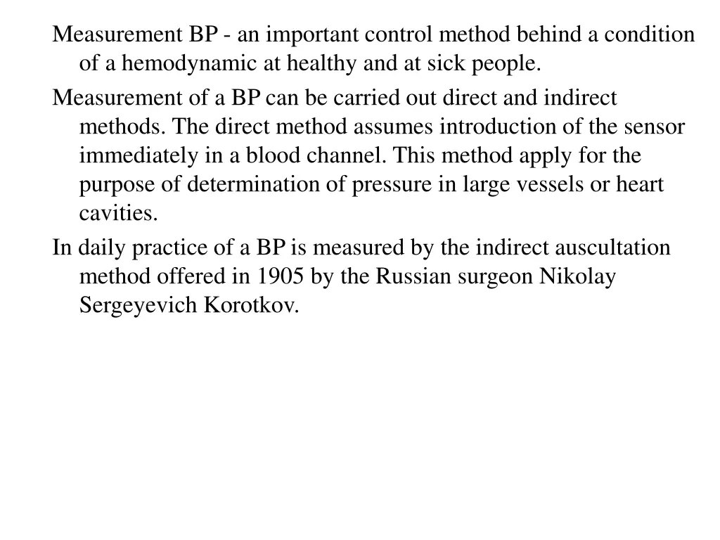 measurement bp an important control method behind