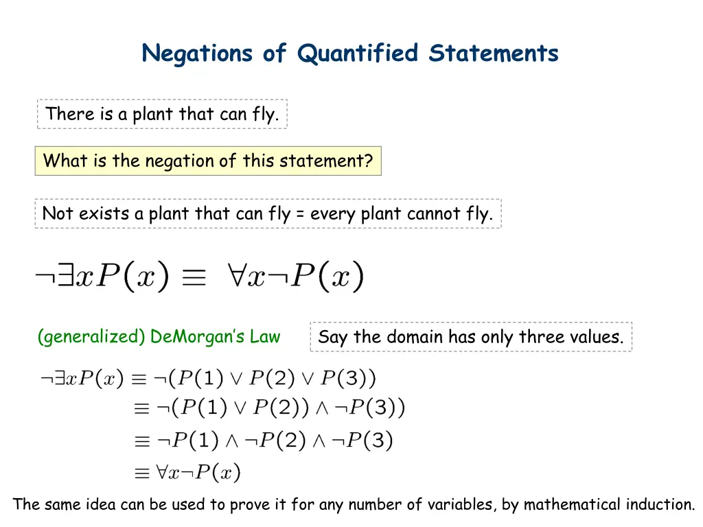 negations of quantified statements 1