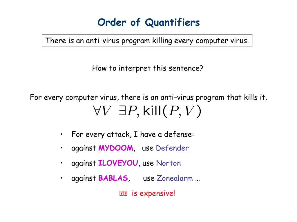 order of quantifiers
