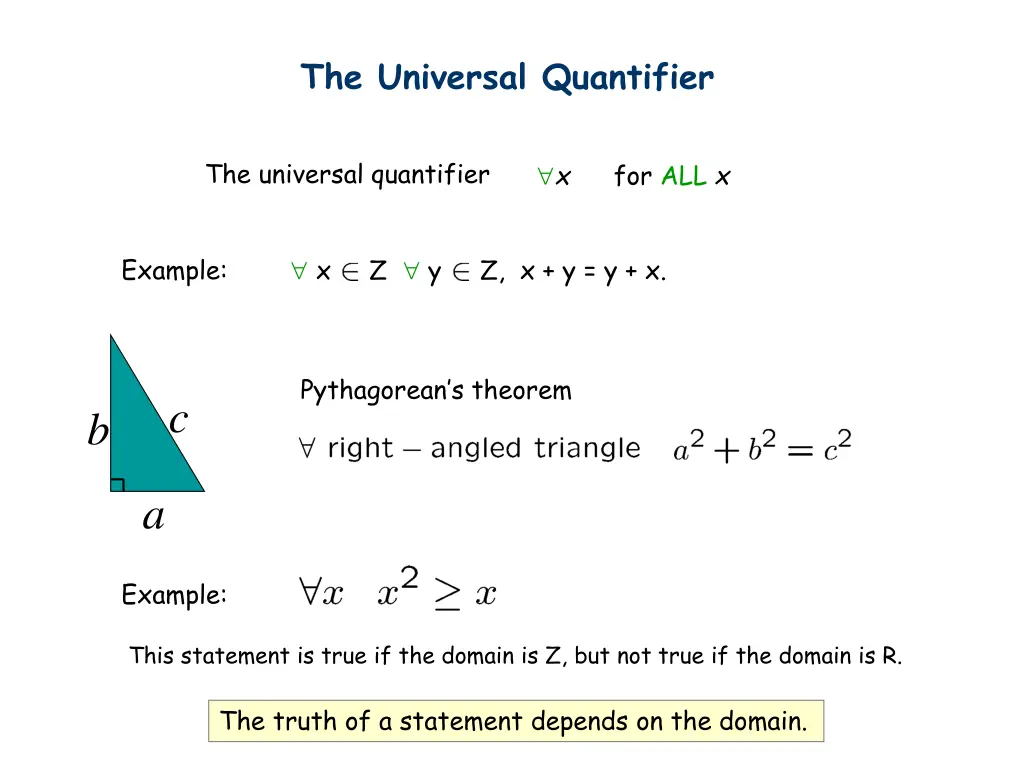 the universal quantifier