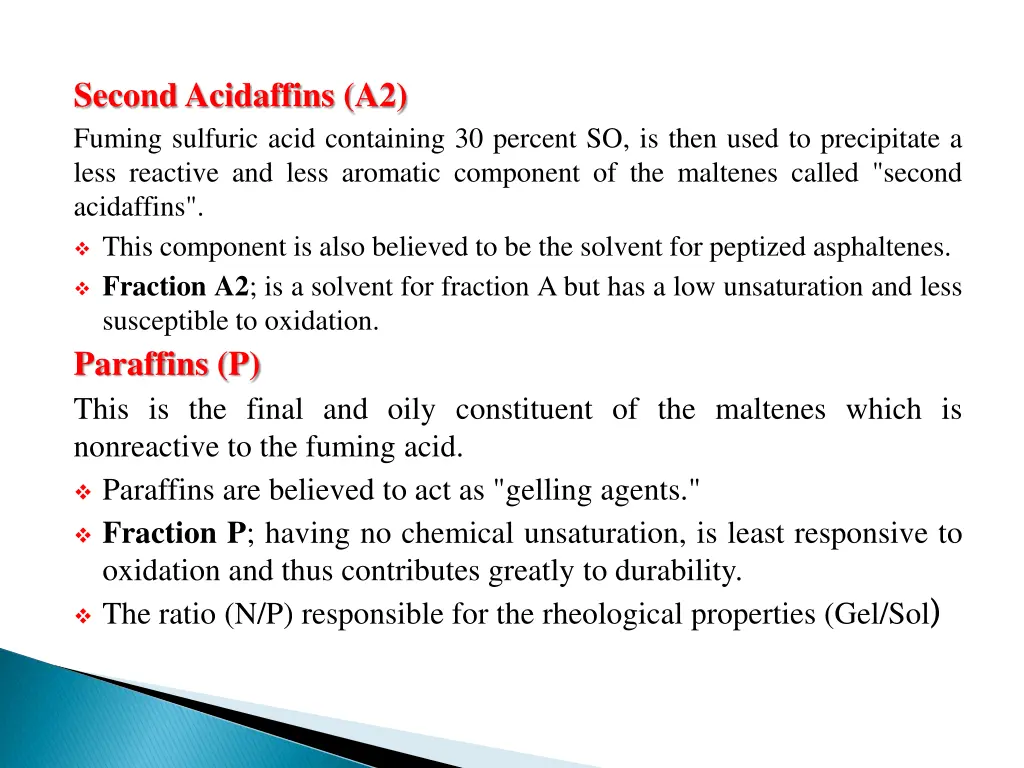 secondacidaffins a2 fuming sulfuric acid