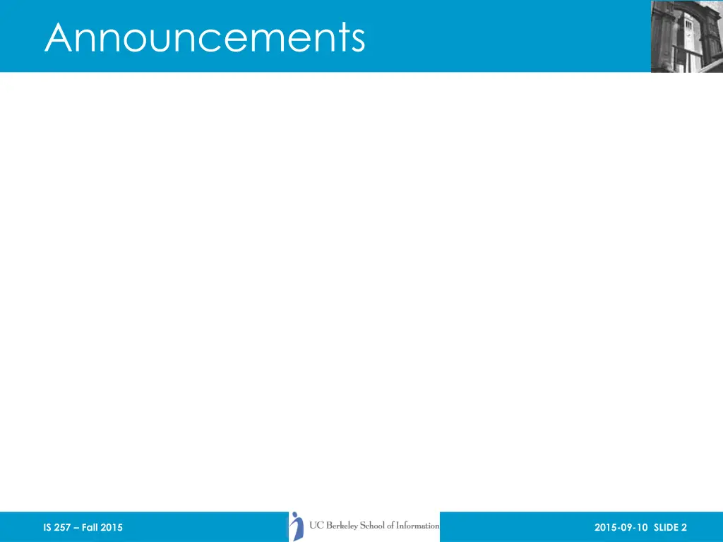 announcements