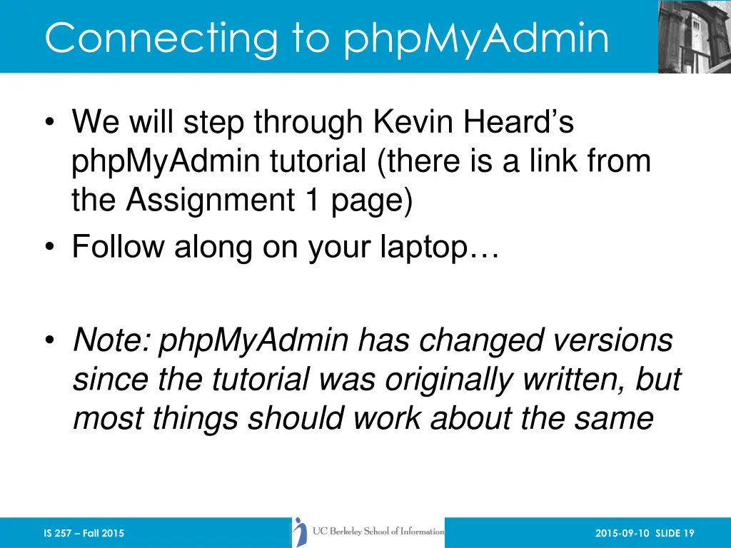 connecting to phpmyadmin