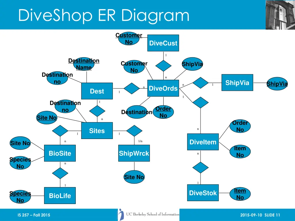 diveshop er diagram