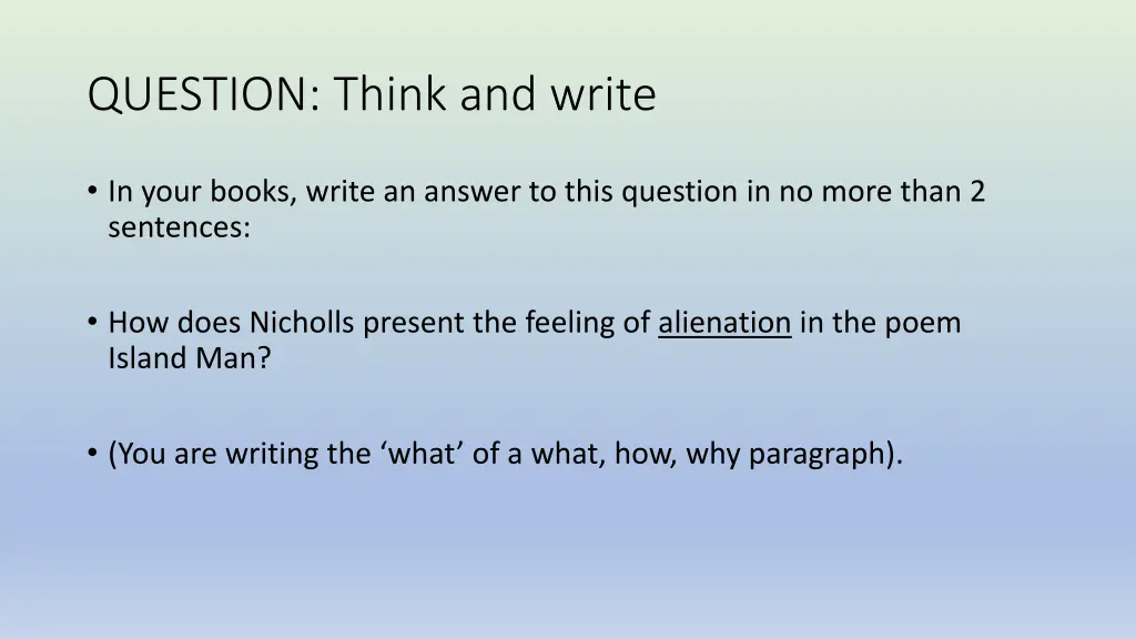 question think and write