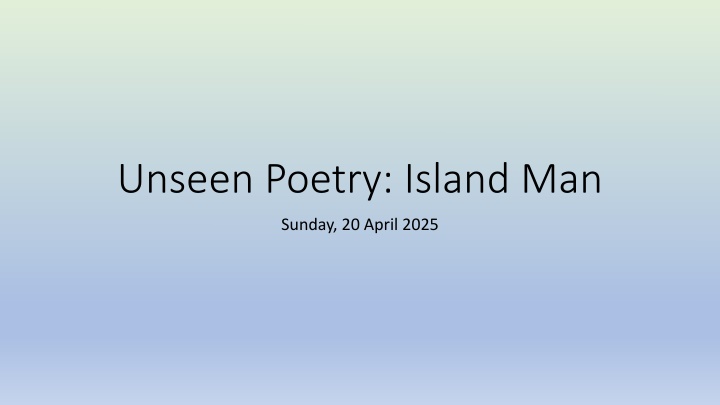 unseen poetry island man