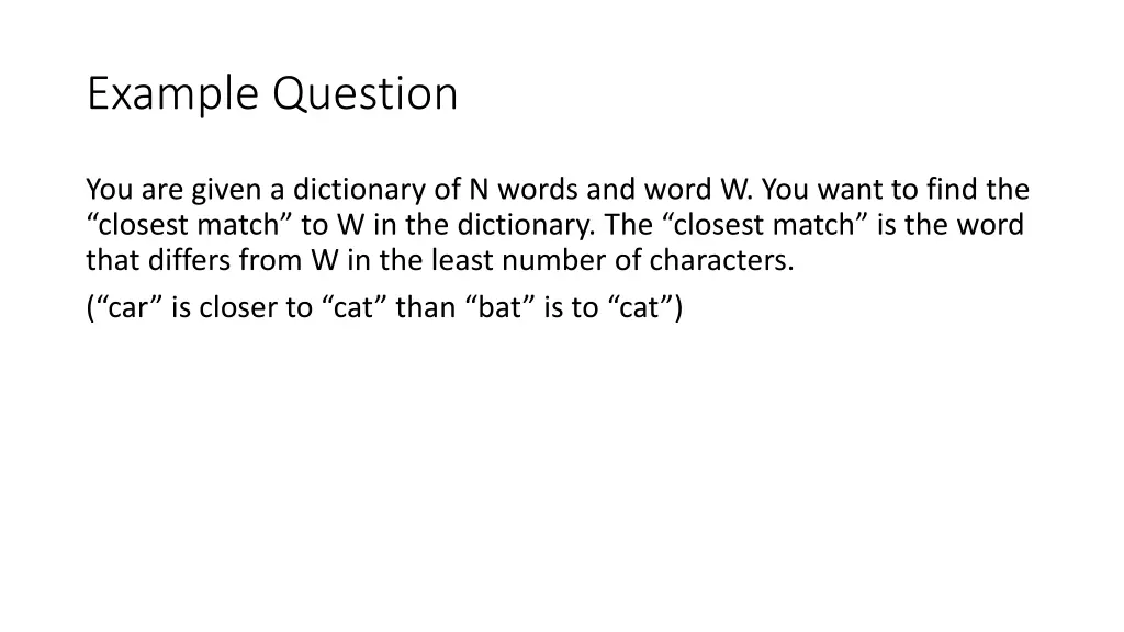 example question