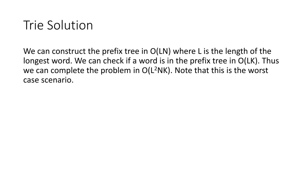 trie solution 1