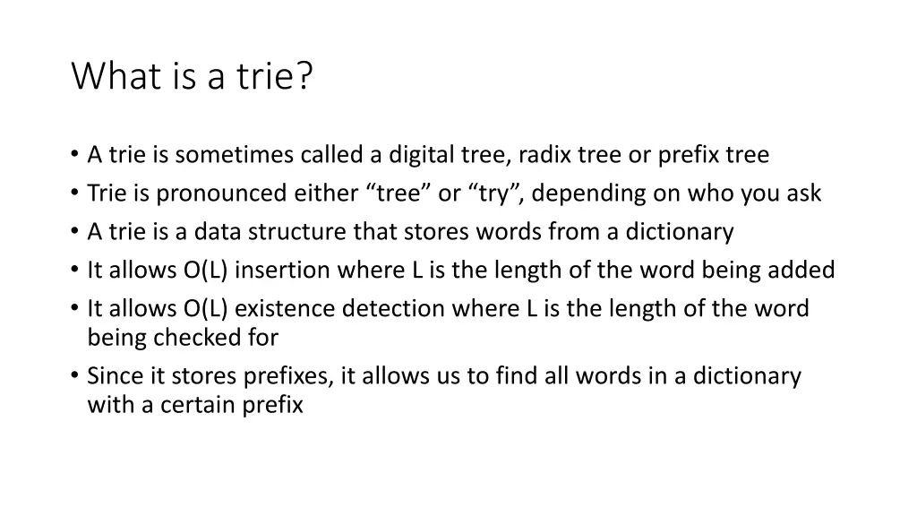 what is a trie