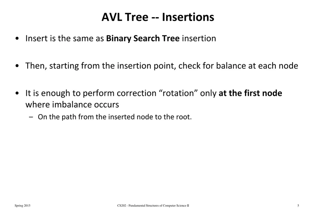 avl tree insertions