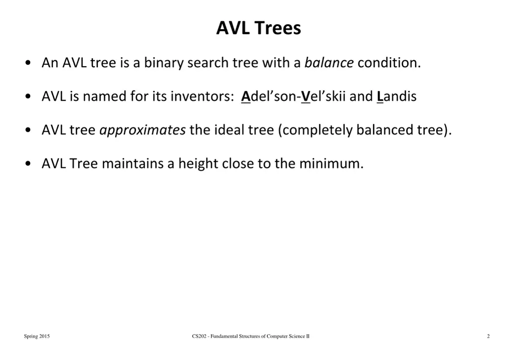 avl trees